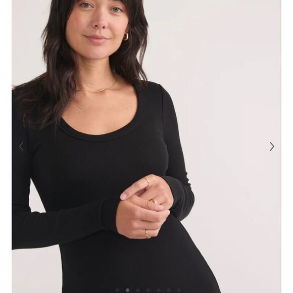 Marine Layer Lexi Rib Long Sleeve Midi Dress - Picture 4 of 7